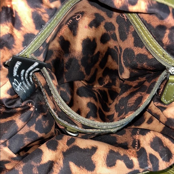 B. Makowsky Olive Green Studded Shoulder Bag - Picture 10 of 16